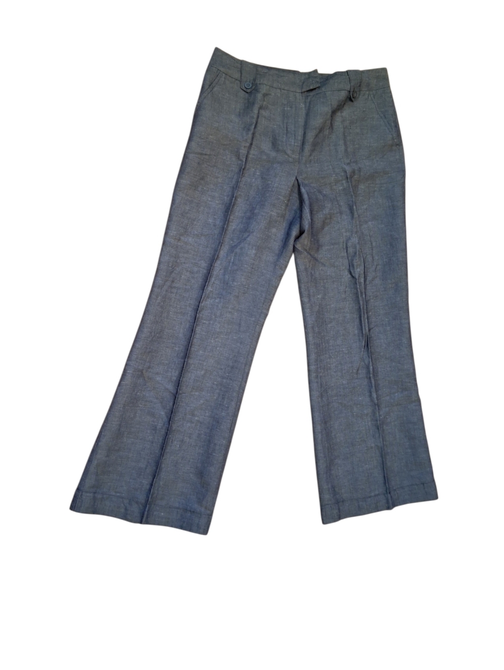 Reitmans GRAY LInen Blend  Straight-Leg Trousers 4596 - Picture 2 of 8